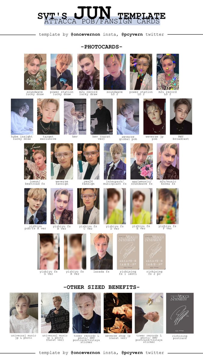 yet ANOTHER update to the seventeen attacca pob/lucky draw/fansign