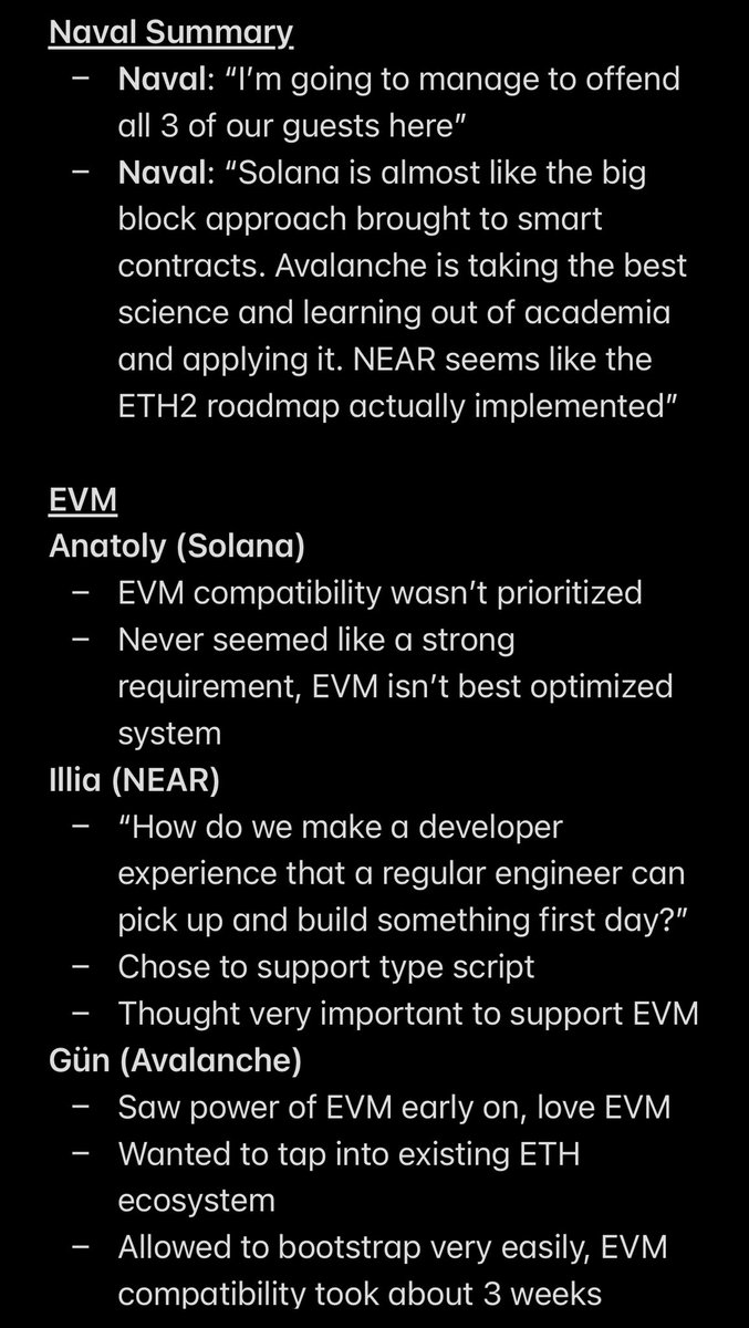 intern's tweet image. Intern notes from “The L1 Wars: $SOL, $AVAX, $NEAR ” on:

- Scaling solution 🧬
- EVM compatibility 🤝
- Decentralization 🌐

And much more!

@naval &amp;lt;&amp;gt; @hosseeb &amp;lt;&amp;gt; @aeyakovenko &amp;lt;&amp;gt; @el33th4xor &amp;lt;&amp;gt; @ilblackdragon
