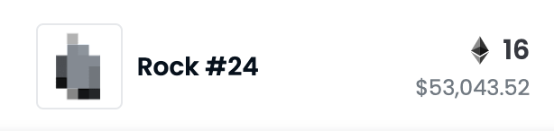 genesisrocks_'s tweet photo. Congratulations and welcome Genesis Rock #24! which just Sold for 16 Ξ 
Genesis Rocks floor is now 19 Ξ https://t.co/U196osue8M