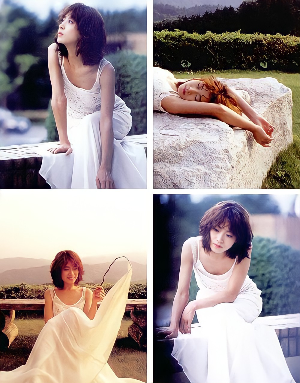 中森明菜 生写真 当時物 E判 5枚 イベント 少女A 白ワンピース ふじ