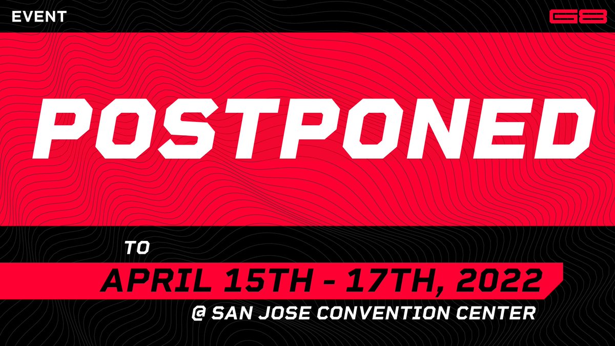 Hey all,

We've made the difficult decision to postpone G8 to April 15-17 due to COVID and operational concerns.

Full statement
genesisgaming.gg/announcement

Your registration will be moved to the new date by default

For refund/flight/hotel info see our FAQ
genesisgaming.gg/faq