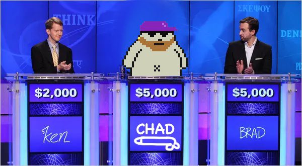 Jeopardy Tournament of Champions <a href="/larvachads/">OLD Larva Chads (Moved to @ larvachad)</a> <a href="/ChadcordMemes/">Chadcord Memes</a> <a href="/Jeopardy/">Jeopardy!</a>