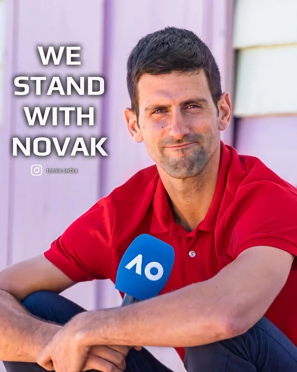 𝗪𝗘 𝗦𝗧𝗔𝗡𝗗 𝗪𝗜𝗧𝗛 𝗡𝗢𝗩𝗔𝗞 ❤️💙🤍

<a href="/DjokerNole/">Novak Djokovic</a> 🙏❤️ #Novak_Djokovic #Novak #Djokovic #NoleFam #AusOpen #AustralianOpen #Melbourne #Australia #Tennis #Serbia #Tenis #Srbija #Tennis🇷🇸