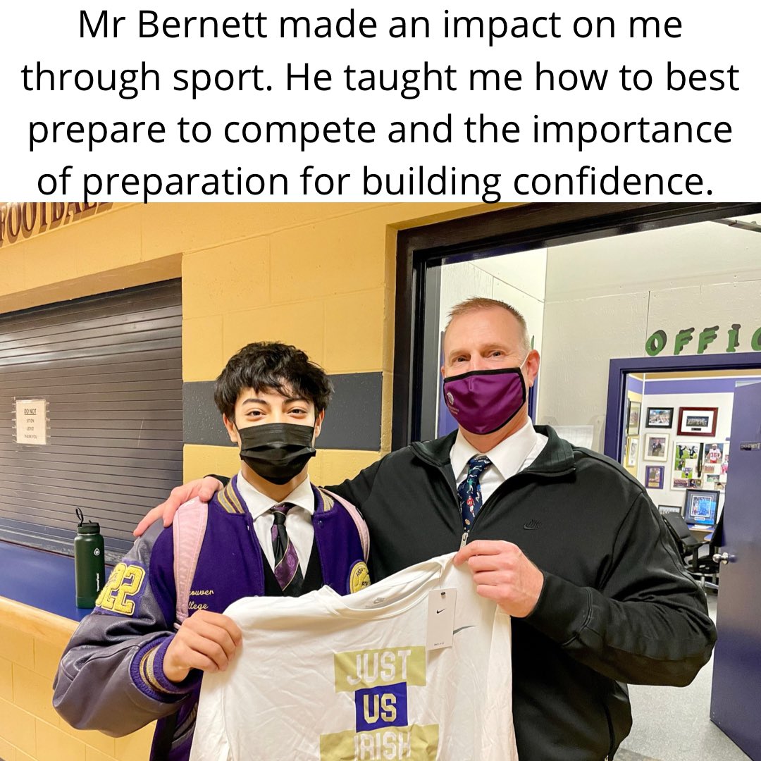 MY team, YOUR impact.
This year our Varsity guys will take turns honoring a member of our faculty for making an impact on their lives. We will award the faculty member with basketball clothing to wear on game day!! Today Chris shares his impact teacher <a href="/VCIrishSports/">Vancouver College Athletics</a>