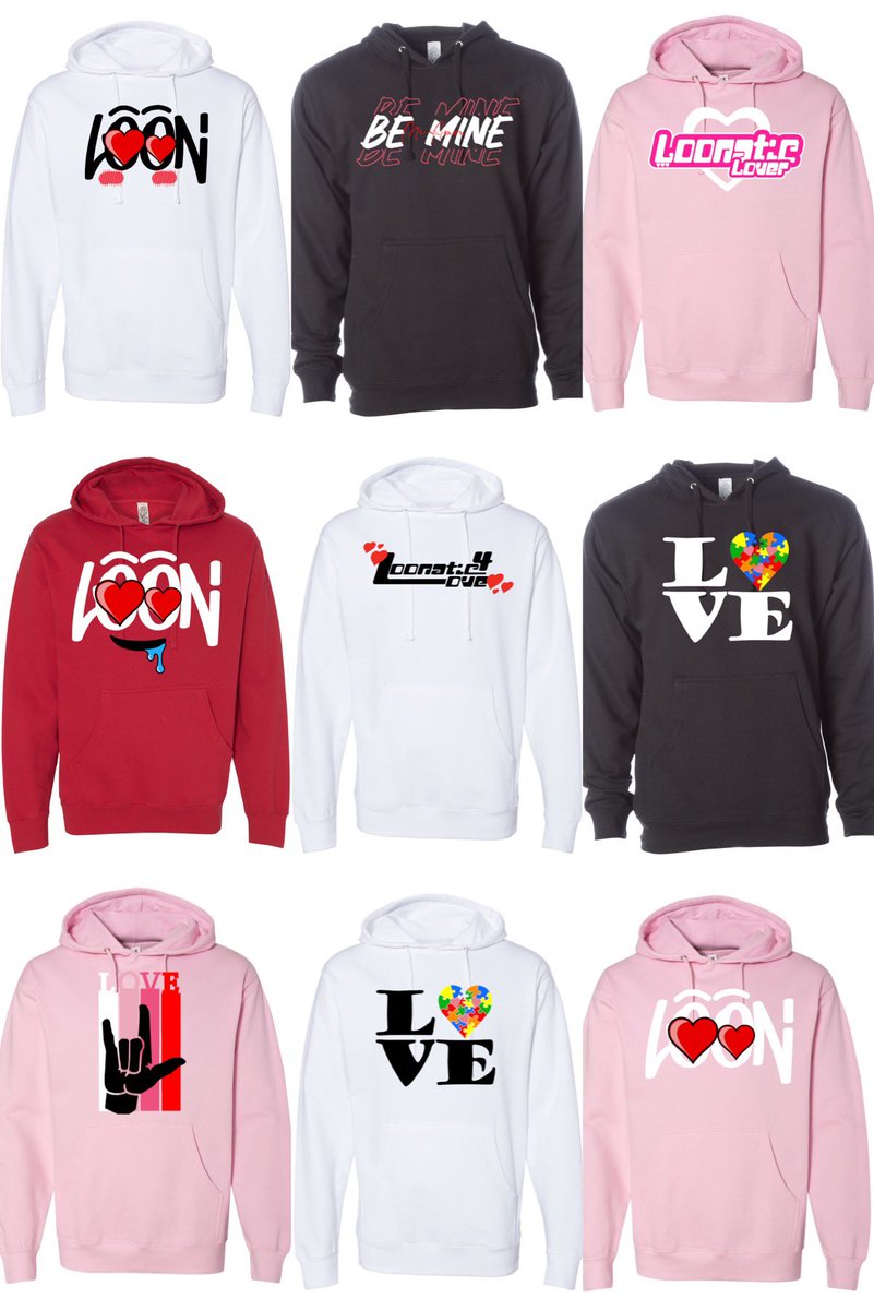 In Loon We Love, check out our Valentine’s Day Hoodies. Sizes are kids 4-5T to 13-14Y and Adults S to 4XL #hoodies #inloonwetrust #wheresthelooninyou #lilloongotamakeover #asl #asllove #autismawareness #autismlove💙 #valentines #valentinesday  
inloonwetrust.com to order