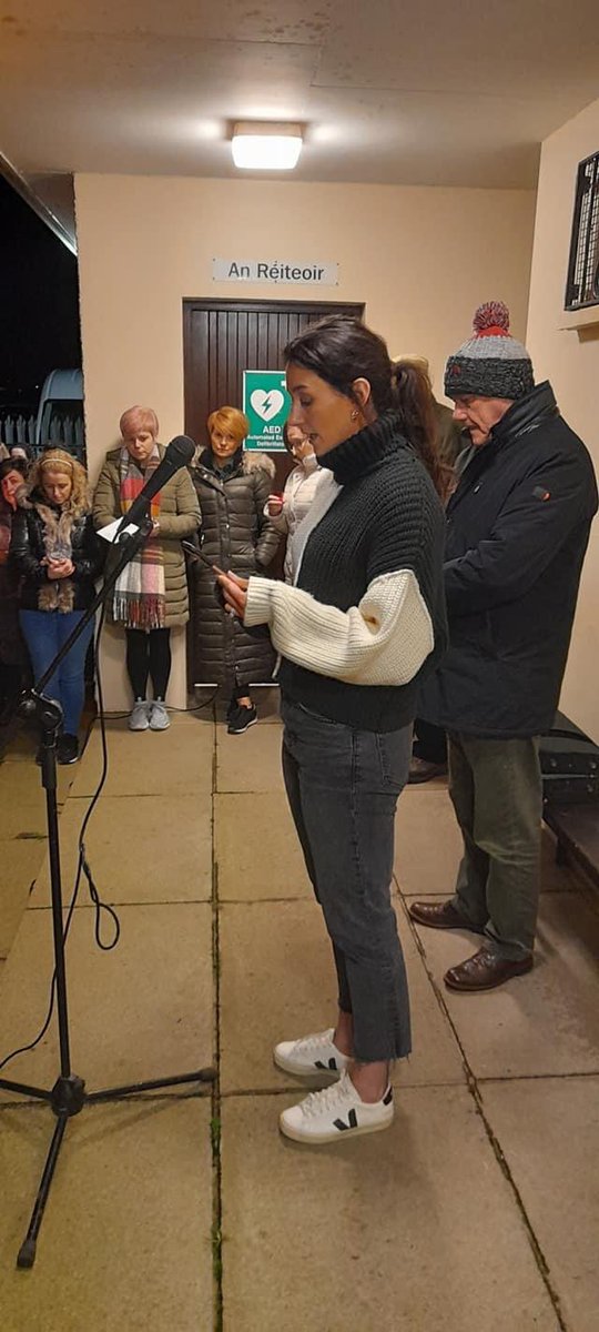 loughgielgac's tweet photo. This evening we joined in a vigil at Fr Healy Park in memory of Ashling Murphy. We stood as a Club in support of the family of a fellow Gael. We will be thinking of Ashling and her family. 

We offer our thoughts &amp; prayers at this difficult time.

Ar dheis Dé go raibh a hanam ❤ https://t.co/L7xg1qLh7S