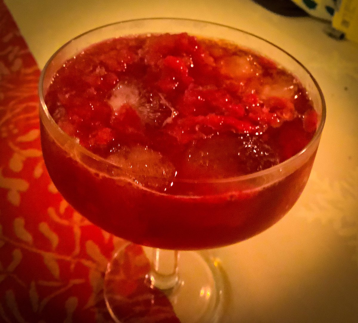 rosybillingham's tweet photo. Shame I didn’t pay attention to this witch’s brew because I’ve concocted a delicious cocktail, starting with @GreyGoose vodka, crushed ice, #grenadine, @Kahlua, #Appleschnapps, vanilla extract and help from @HaagenDazs_US raspberry sorbet. Even my naysayers agree #alcopudding https://t.co/A5SGNtO5BM