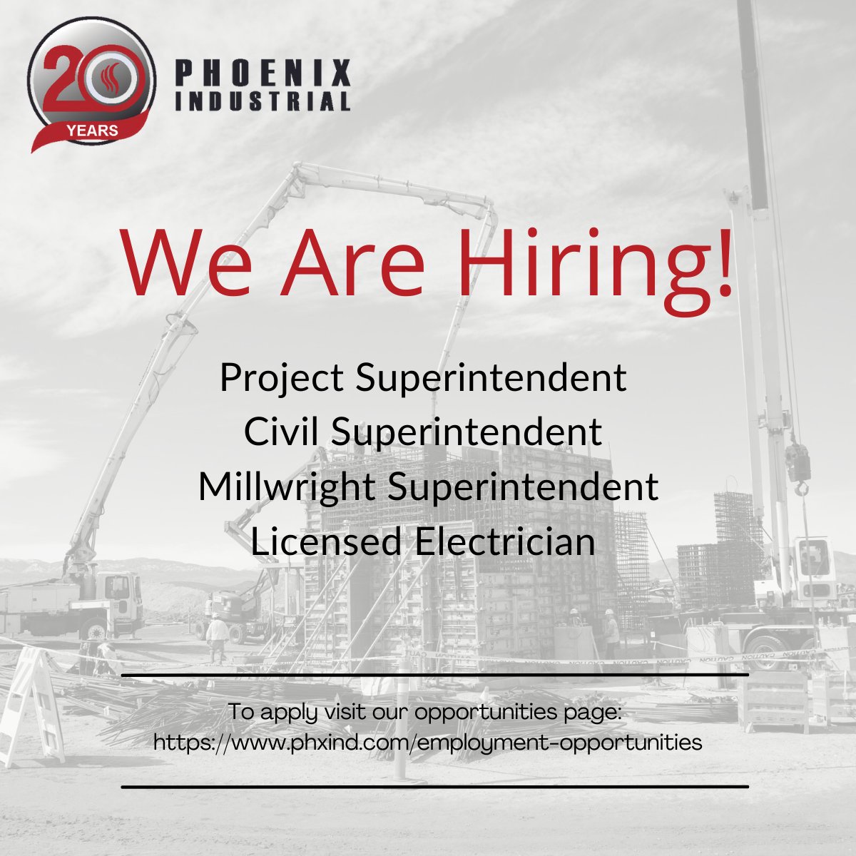 PhoenixIndustr5's tweet photo. We Are hiring! Be sure to check out our opportunities page to view our current job openings.  

https://t.co/a9uCXclZ1c

#TeamPhoenix https://t.co/Qj8FRqoUiZ