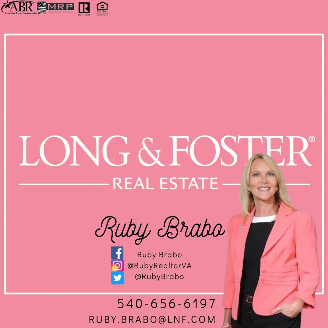 RubyRealtorVA's tweet photo. Looking for a #RealEstateAgent
As an #AccreditedBuyersRepresentative and a Certified #RentalAgent I am here to make the searching process easier for you.
Thank you to my past clients and their future referrals!You are what makes this all possible.
#RubyRealtorVA #RealEstateLife https://t.co/Kga2A7zSuD