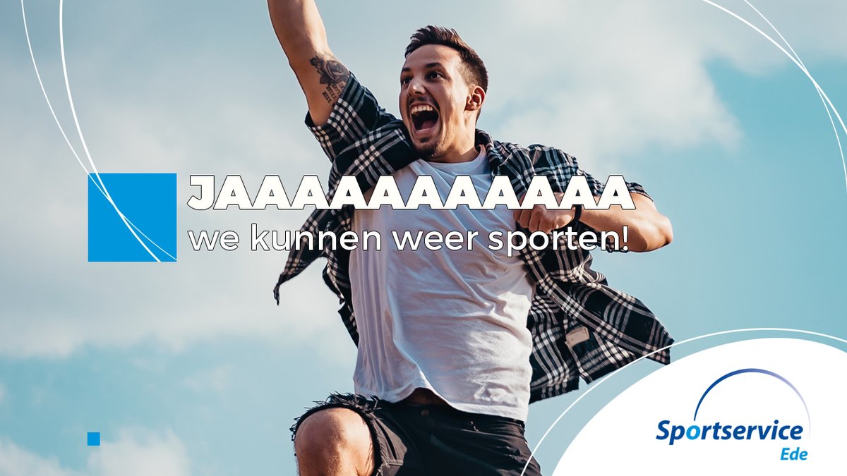 Jaaa! Wat een fantastisch nieuws. We mogen weer sporten en bewegen! Check sportservice-ede.nl/corona  voor de actuele mogelijkheden.

#sport #bewegen #plezier #hetmagweer #goednieuws
<a href="/GemeenteEde/">Gemeente Ede</a>