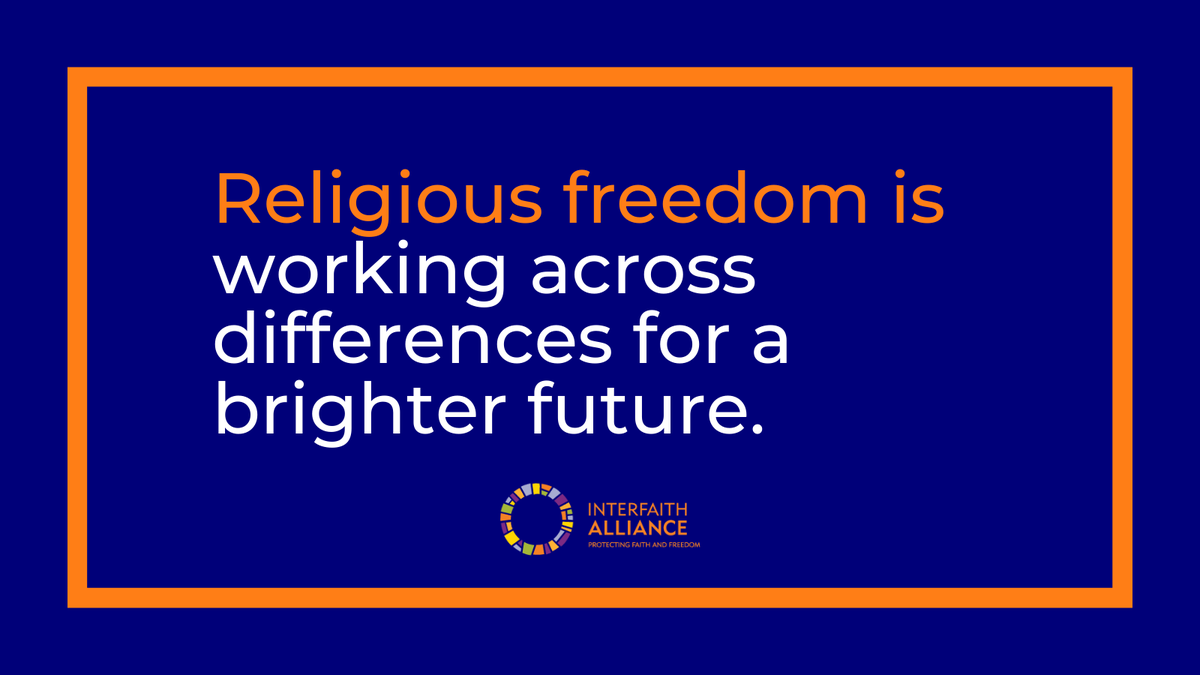 intrfthalliance's tweet photo. #ReligiousFreedomIs an interfaith value protecting our freedom to believe as we choose, with respect for the autonomy of others to do the same. https://t.co/tSn0WgsozJ