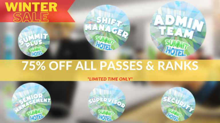 RobloxSummit's tweet photo. Always wanted to work at Summit? Well this is your last chance to save on the amazing winter sale happening right now! https://t.co/sG3ObDEKY4