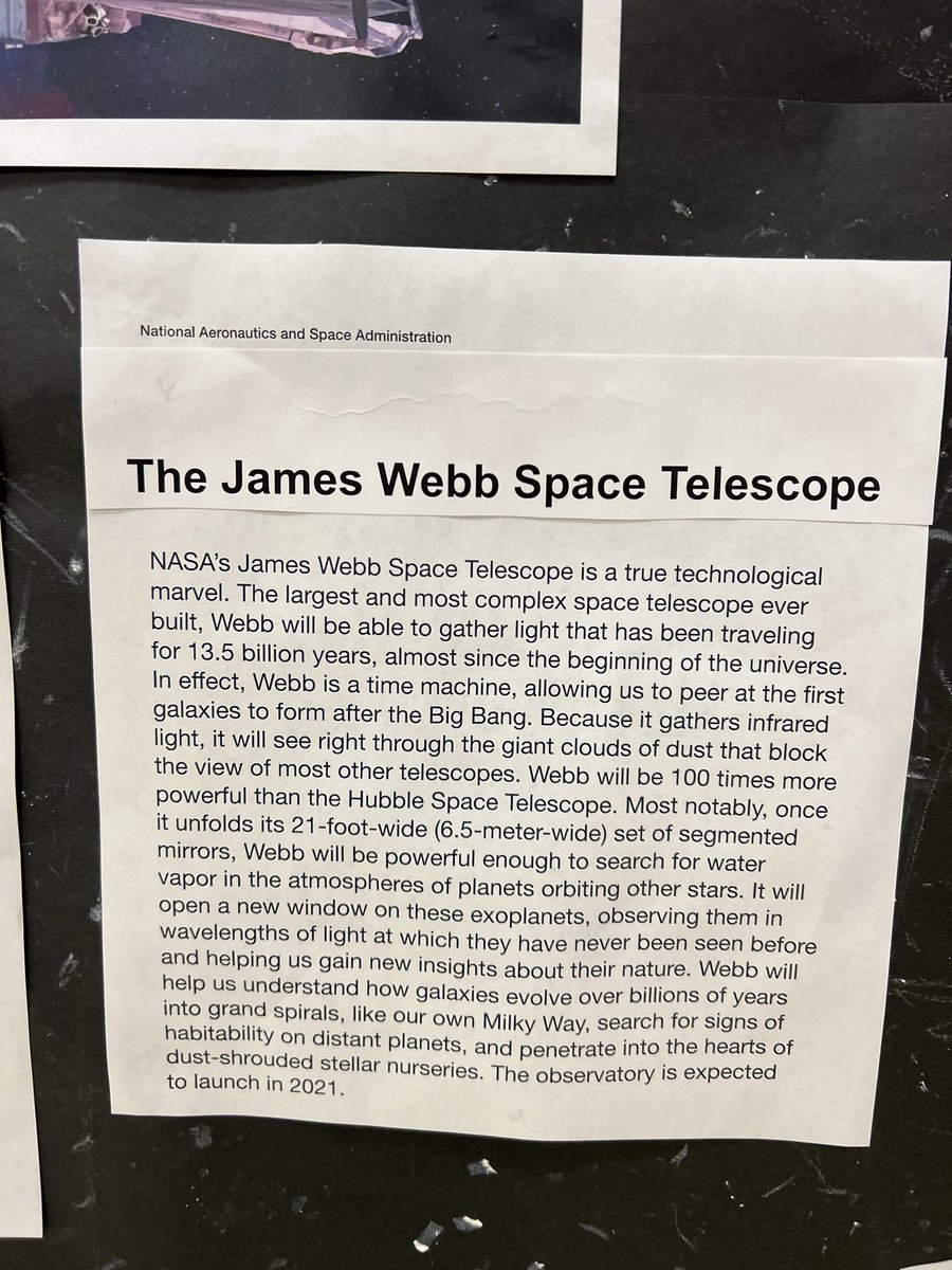 HeathAngelbeck's tweet image. I learned a lot from the Salmon Creek 3rd graders today.  They built their own models of the Webb space telescope as part of a science lesson.  What a great experience.  Fabulous depth of knowledge when I asked endless questions.  #huskylearning