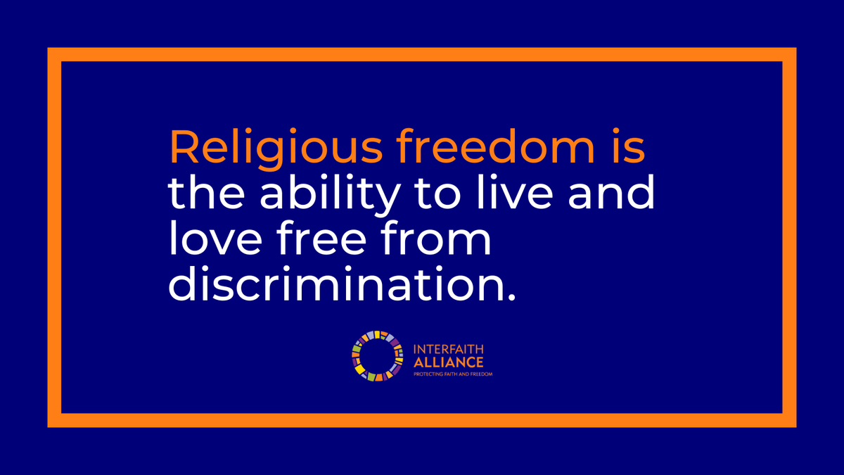 intrfthalliance's tweet photo. #ReligiousFreedomIs a shield for personal belief - not a sword to be used against those who live, love, or worship differently. https://t.co/0gxFrMHD24