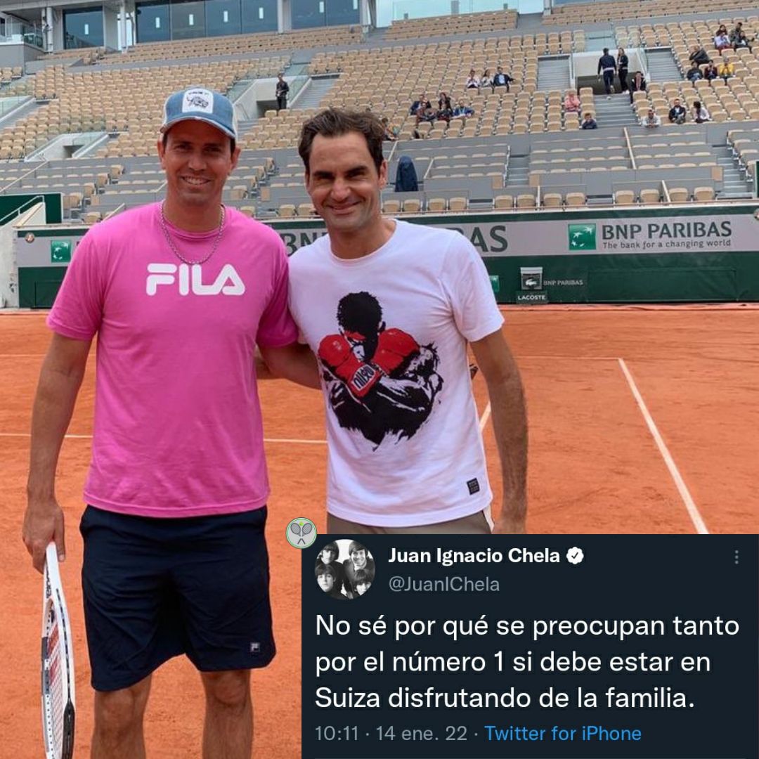 Tiempodetenis1's tweet photo. Para Juani Chela existe un solo número 1.

Su nombre? Roger Federer 👑🇨🇭 https://t.co/O0BV33d9i4