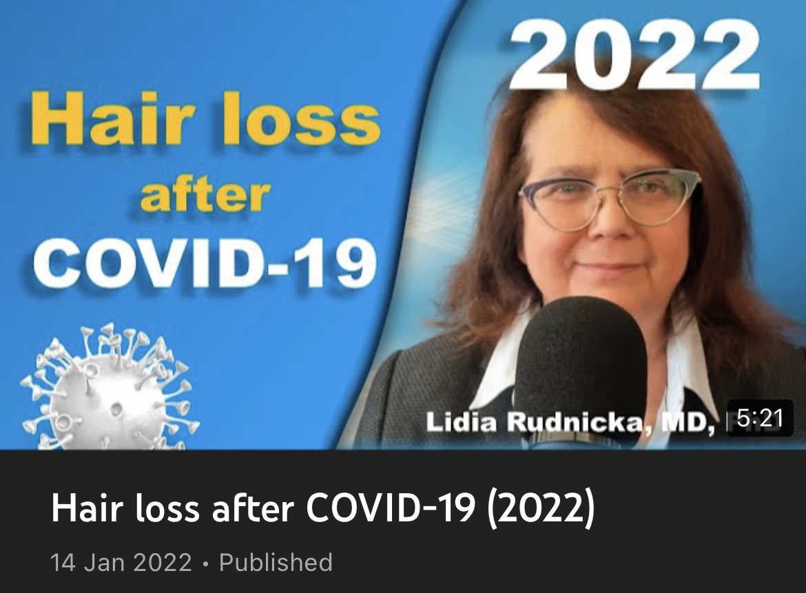🇺🇸 An update about hair loss after COVID-19: youtu.be/9-ix9eMteJw

🇵🇱 Moje nowe wideo o łysieniu po COVID-19 (po angielsku) youtu.be/9-ix9eMteJw