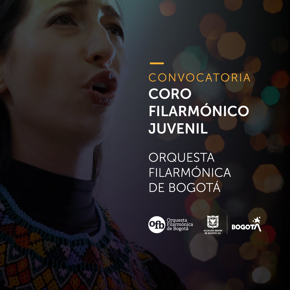 filarmonibogota's tweet photo. ¿Te gustaría ser parte del Coro Filarmónico Juvenil de la @filarmonibogota? 🎼

🚨 Esta es tu oportunidad, buscamos jóvenes cantantes entre los 18 y 28 años, en diferentes instrumentos y voces. Consulta todos los detalles aquí ➡️https://t.co/yfbvdzu4dK https://t.co/mTjyPCtxHM