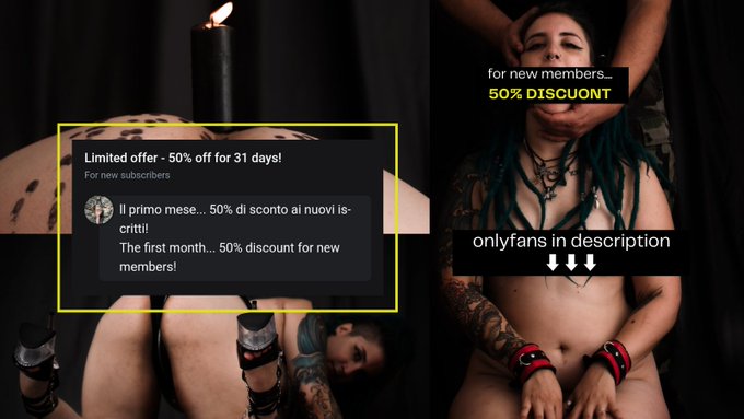 For new members... The first month at 50% ⬇️⬇️⬇️⬇️⬇️ https://t.co/qCEvZkr8Ce #girlswithtattoos #tattoo<a href="/tag/photooftheday"class="tags"><span>#photooftheday</span></a><a href="/tag/fashion"class="tags"><span>#fashion</span></a><a href="/tag/bdsm"class="tags"><span>#bdsm</span></a><a href="/tag/beautiful"class="tags"><span>#beautiful</span></a><a href="/tag/girl"class="tags"><span>#girl</span></a>