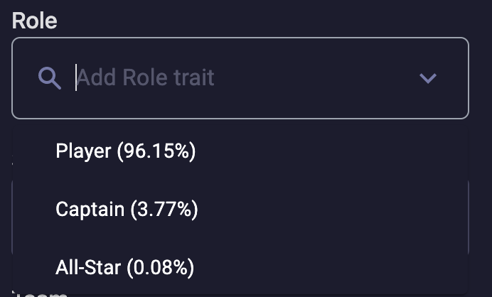 Update for our <a href="/BALLERZ_NFT/">BALLERZ</a> community: We turned on the ability to display Roles. Evaluations reflect this change 👍

Captain is now a trait you can filter search!