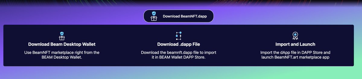 beamnftart's tweet image. 🥁ANNOUNCEMENT. BeamNFT(beamnft.art) Marketplace and Competition are available from BEAM Desktop Wallet!
Download .dapp file and import it in the wallet. 
#nft #competition #airdrop