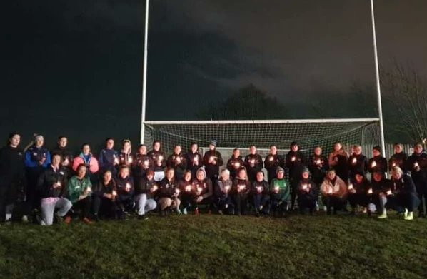 KildareLGFA1's tweet photo. Kildare Senior Ladies held a Vigil earlier this evening before training  in solidarty for the sad and tragic loss of a young girls life

Aisling Murphy. 

May she RIP 

#sheonlywentforarun https://t.co/MyVx1CgDui