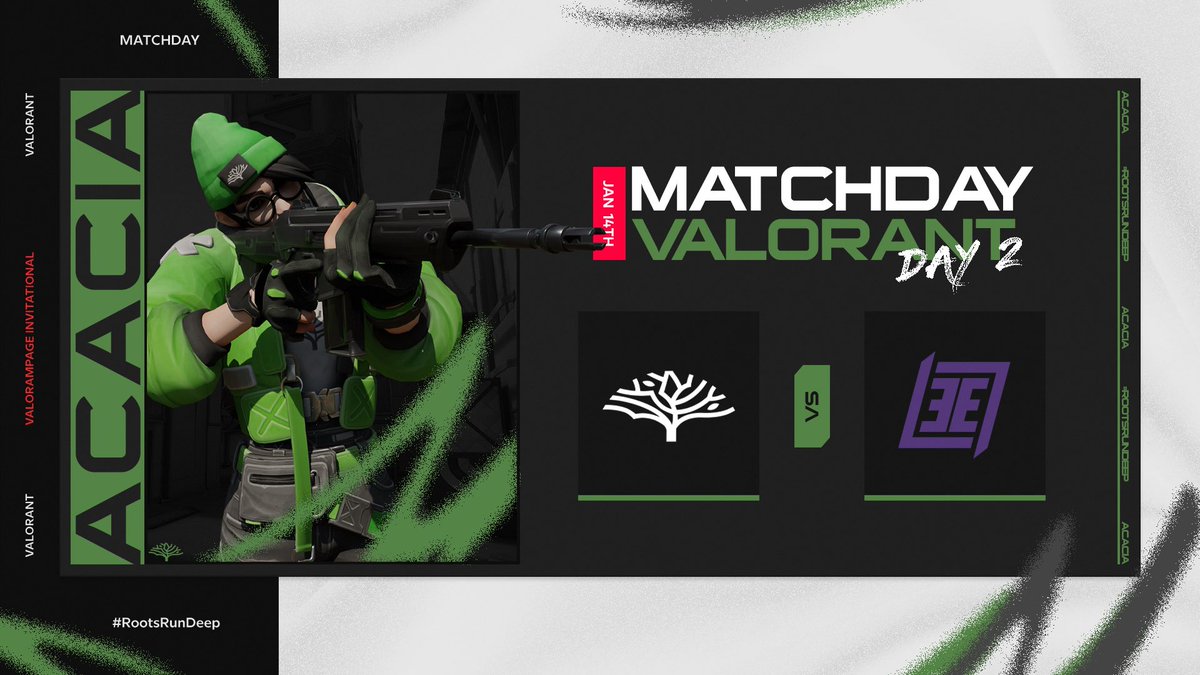 AcaciaGGs's tweet photo. [#AGVAL]

Day 2 of @KnightsArena #ValoRampage $5k Qualifier. 

🆚 @1337VAL 
⏰: NOW

#RootsRunDeep https://t.co/tzoKWun3Is