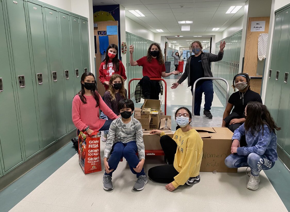 MissRosano's tweet photo. It was another successful year of our Giving Elf Project! We were able to donate thousands of hygiene items, socks, and winter wear to both men and women’s homeless shelters ♥️ #FeelGoodFriday @Mr_SClay  @scofieldmagnet @InspiricaCT  @pacifichousect @SPSSuper @MayorCarolineCT https://t.co/G8jHCyQRdi