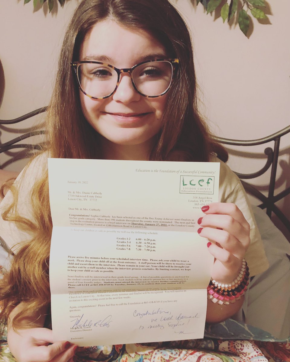 Our sick girl found out today that she is a semi-finalist for 7-8th grade young achiever. 💕