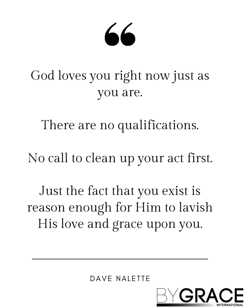 ByGraceIntl's tweet photo. Just like we don't qualify our love for our children, God doesn't qualify His love towards you.

Rest in the fact that you are loved today.

#grace #jesus #love #loveofGod #Godlovesyou https://t.co/oHMn6RYfuj