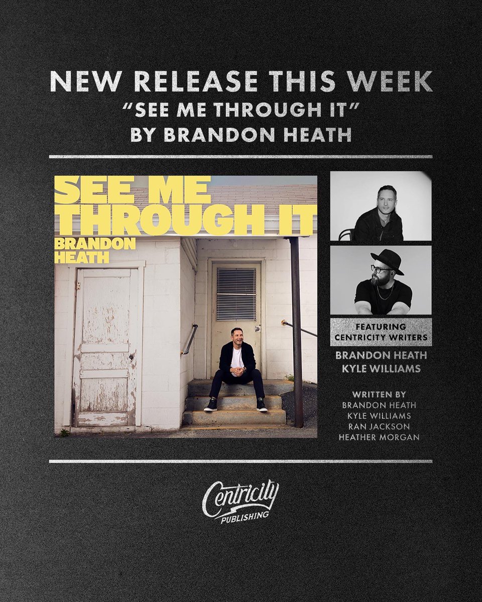 Brandon Heath has a new single out, now available on all streaming platforms! 

“See Me Through It” by Brandon Heath
Written by:
Brandon Heath(Centricity Writer)
Kyle Williams (Centricity Writer)
Ran Jackson
Heather Morgan