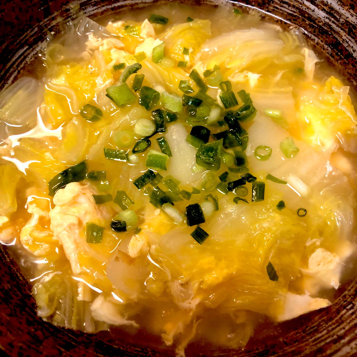 「とろとろ白菜と卵の中華スープ」🥚（）#ぱぱぴえん #クラシル #kurashiru #スープ #モーニング 