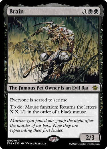 Marrow-Gnawer
Art: Wayne Reynolds
#GoogleTranslatesMTG 

Original: scryfall.com/card/chk/124/m…