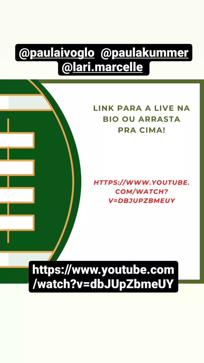 Live rolando...bora?
youtube.com/watch?v=dbJUpZ…