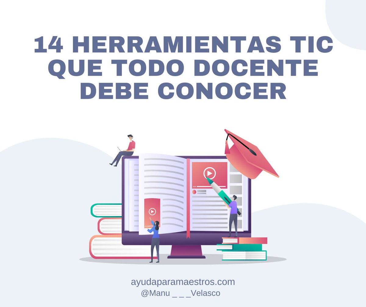 14 herramientas TIC que todo docente debe conocer. 👉 ayudaparamaestros.com/2021/11/14-her… Por <a href="/Manu___Velasco/">Manu Velasco</a>