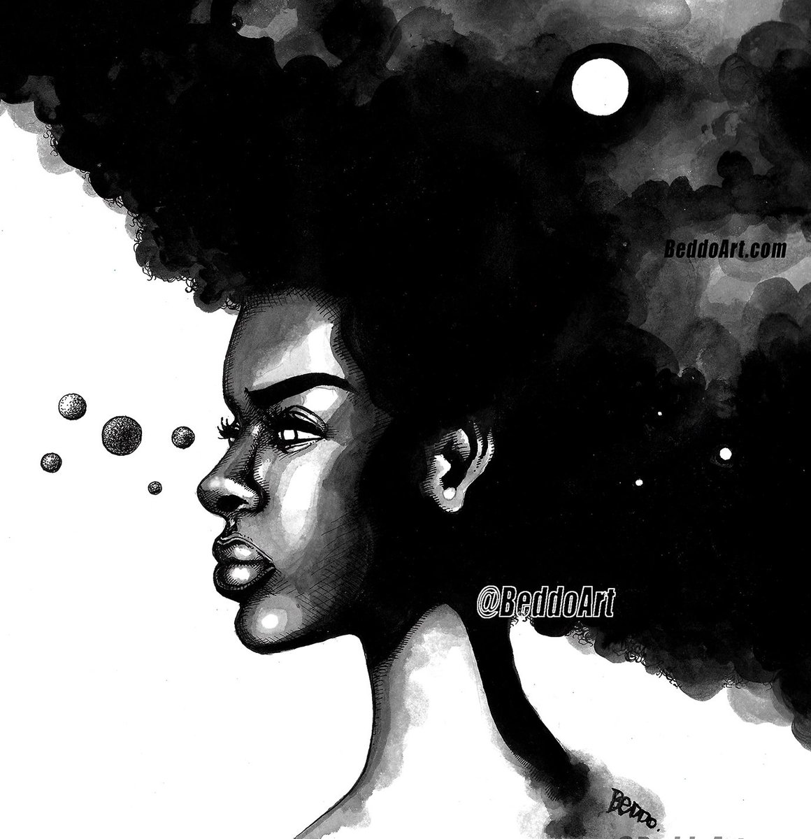 BeddoArt's tweet photo. Stick to your vision.
.
Overstanding, ink sketch. 2017.
#FlashbackFriday #BeddoArt #BeddoComics #inksketch #blackart #AfroFuturism #Planets #BlackGirlMagic #DontBite #DontSleep https://t.co/NFlxaolcuT