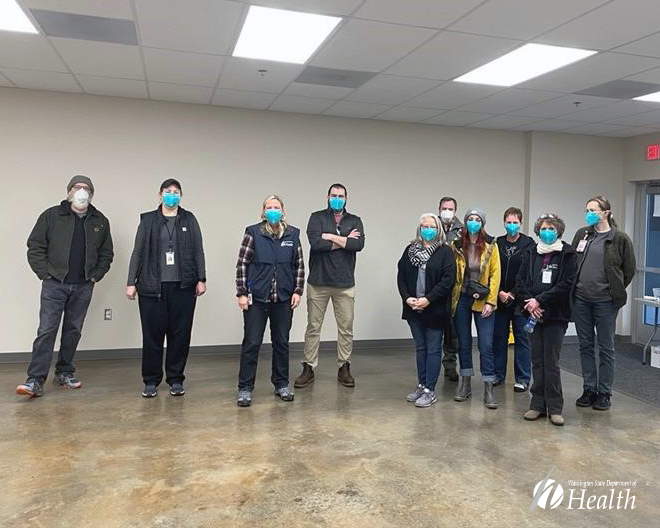 WADeptHealth's tweet photo. Hurray! A shipment of new COVID-19 tests arrived today in Olympia and DOH staff jumped into action - and vans - to get them delivered to schools across Washington. #COVID19 #COVID #supportpublichealth https://t.co/xAqJ26Uz6t