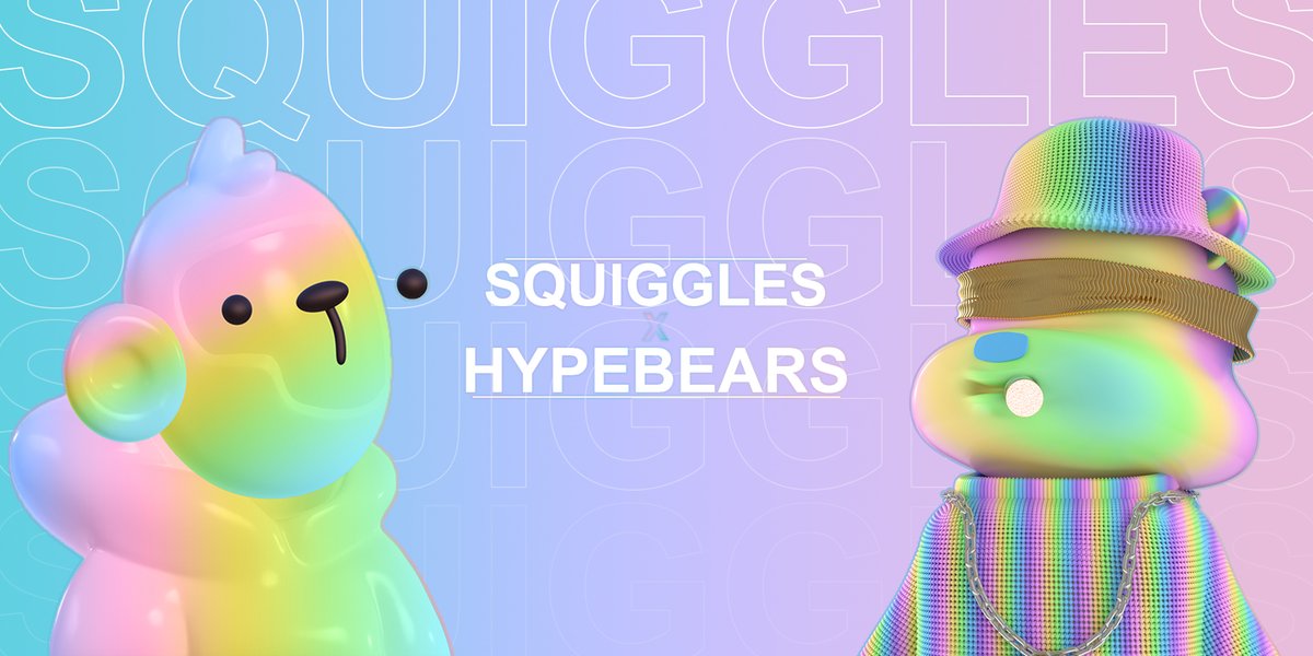 We are giving away 50 Squiggles WL Spots with our new frens at @HypeBearsClub!
To Enter 👇 
1. Follow @Squiggles &amp; @HypeBearsClub
2. Like &amp; Retweet
3. Go RT &amp; Like Hypebears last post