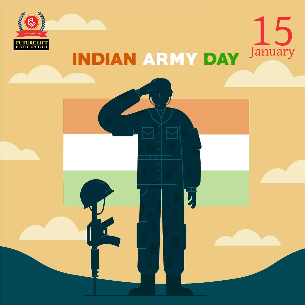 Futurelift_edu's tweet photo. 🇮🇳INDIAN ARMY DAY 🇮🇳
🇮🇳JAI HIND 🇮🇳
#IndianArmy #India #futurelift_education https://t.co/vwzwq0Nu8O