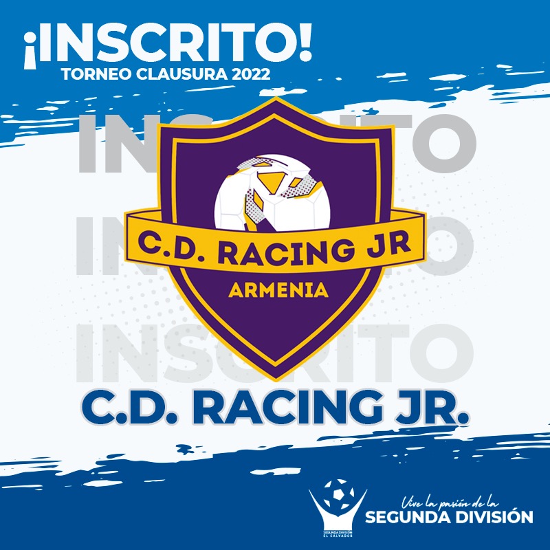 LaSegundaSV's tweet photo. ¡Inscrito #RacingJr! https://t.co/X9QhoAMoGP