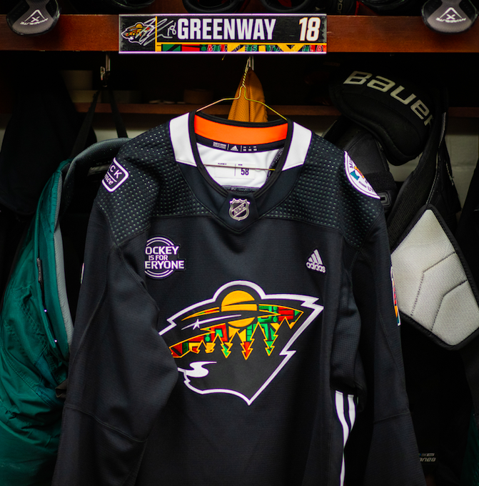 Minnesota Wild on X: As part of the #mnwild Black History Celebration game  tonight, players will be wearing these warmup jerseys. More information »   #mnwild