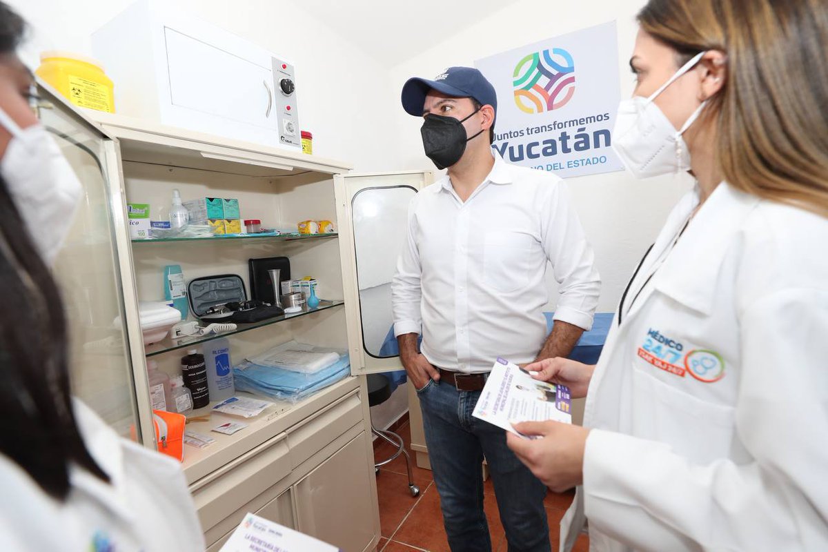 En #Yaxkukul, inauguré el Instituto Municipal de la Mujer, que brinda atención integral y acompañamiento a mujeres víctimas de violencia. Trabajamos con los 106 municipios para prevenir, atender y erradicar la violencia de género. También, supervisamos el consultorio Médico 24/7.