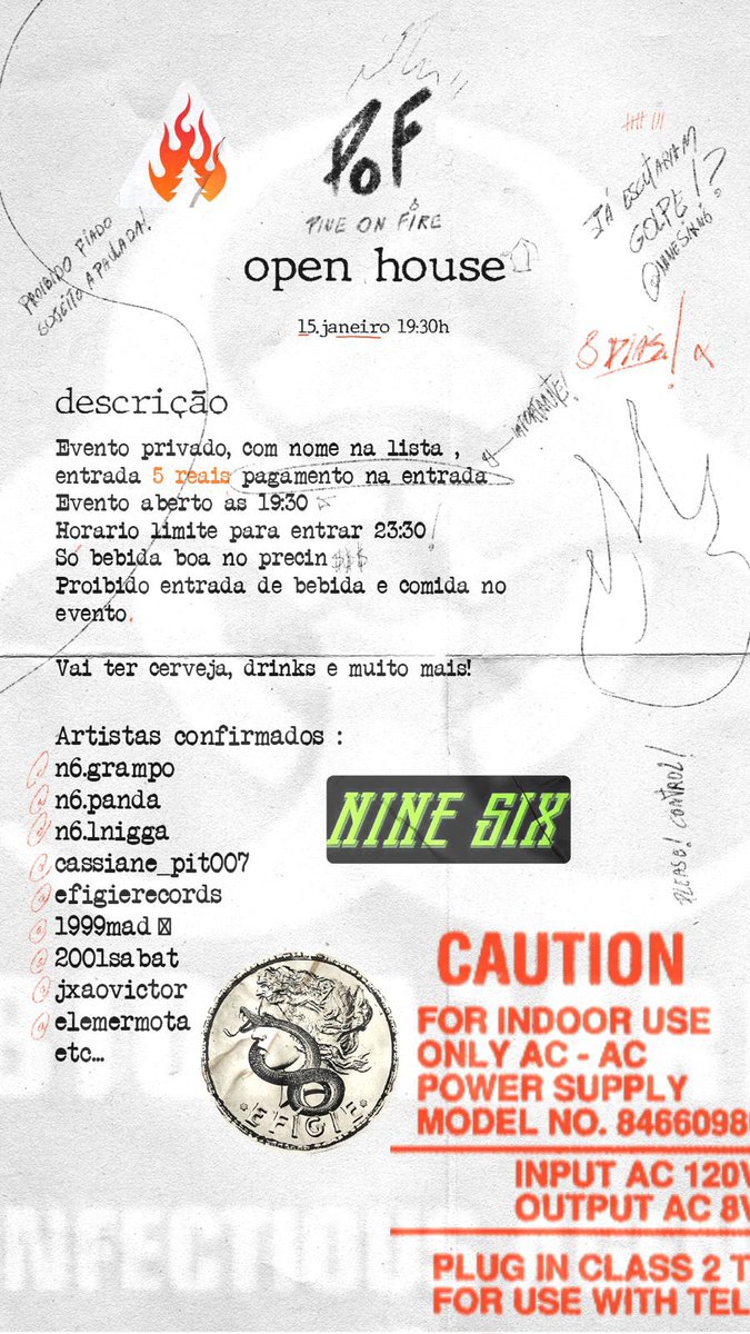 🔥🌲
Amanhã o studio Pine On Fire vai ficar pequeno! Portões abertos de 19:30 às 23:30. Entrada 5,00 e só entra com nome na lista, jae ? > forms.gle/erGWc8dN68FSVL…
⚫️🟢😌🙅🏽‍♂️