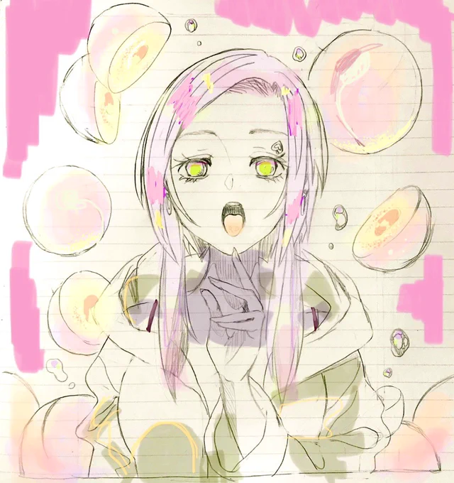 peachメイキング❗️
🍑💛

色ラフ→線画→ぺたぺた→完成❗️

#オリジナル
#メイキング
#作画工程 