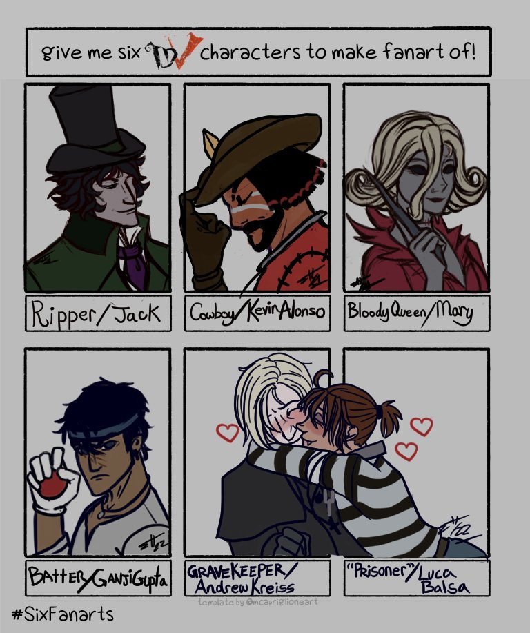 The_Kat_Warrior's tweet photo. I finally finished the damn meme!
#IdentityV #IDVsixcharacters #Andluca #Prisongrave https://t.co/JhEpYv1U8N