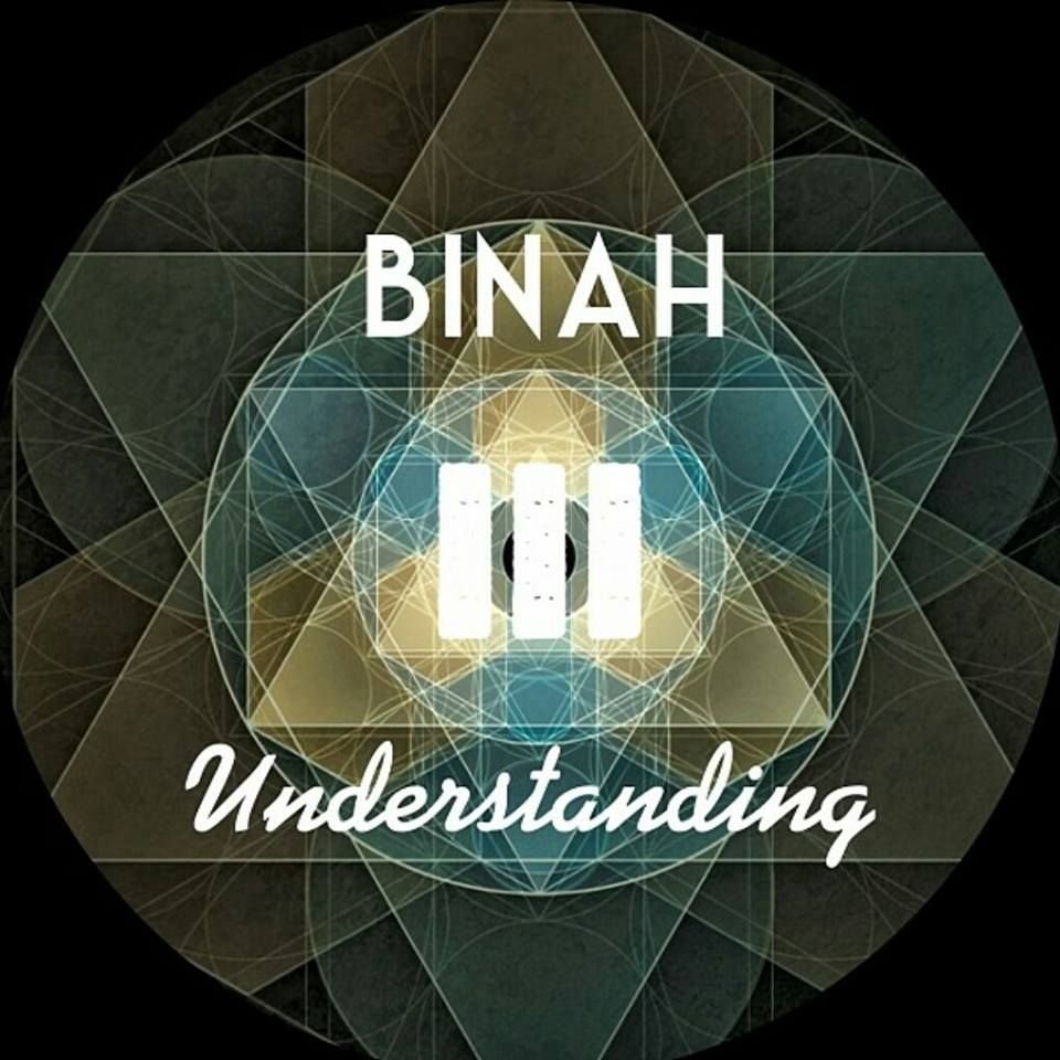 Binah - "Understanding": the infinite flash of Chokhmah brought into the vessel of understanding to give it grasp of breadth and depth/feminine vessel that gives birth to the emotions/reason/understanding brings teshuva return to God.7/16