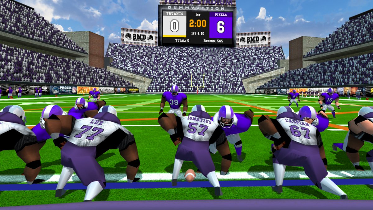 TruantPixel's tweet photo. For those of you curious what we mean by #OculusQuest2 enhancements coming in the 1.5 update:
-Realtime lighting and shadows
-player names on jerseys
-Fully animated sideline detail (officials, teammates, cheerleaders)
-Higher res textures + anisotropic filtering
-4x antialiasing https://t.co/OLUWnLglFB