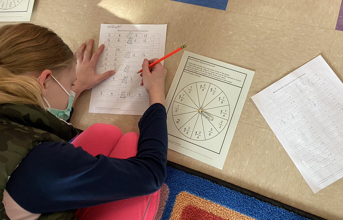BigKatMath's tweet photo. I love a strategy based game! In this game from SFUSD, Ss are challenged to create inequality statements with fractions ~ in a race to complete ten true statements. Ss used fraction estimation and reasoning skills. #MTBoS #5NF https://t.co/E4PrPTYBhb