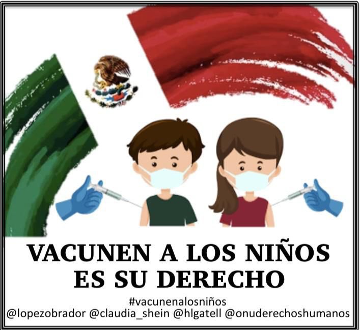 tambbn's tweet photo. @lopezdoriga buenas tardes con el gusto de saludarle y solicitar su apoyo para apoyar esta campaña de vacunación para nuestros hijos menores de edad sean vacunados por parte del Gobierno Federal ya que son ahora los mayormente infectados Gracias siempre !! @jaquemoreno3 https://t.co/TI6Sx3sInU