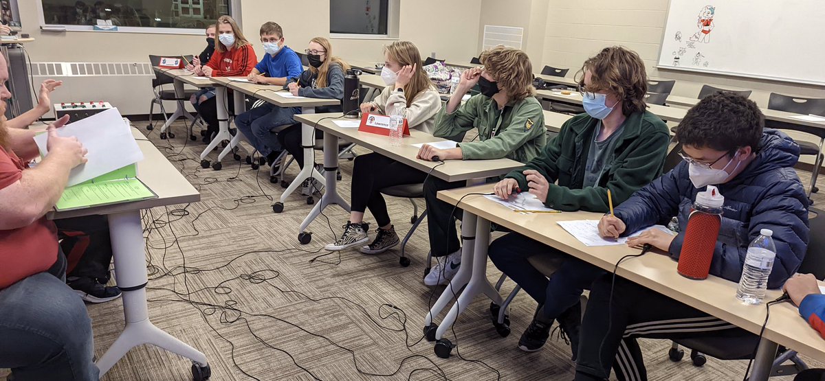 LHSSCHOLARSBOWL's tweet photo. Here is a shot of the team in action during the finals round (we finished 100-10😁) taken by the other coach. A rare sight for the outside world! 😂🦁 https://t.co/WqP29PwVUo
