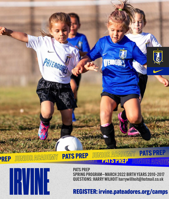 PATEADORES_'s tweet photo. In case you missed it — IRVINE: Pats Prep is our junior academy, where boys and girls 2010–2017 receive expert instruction and lots of time on the ball in a supportive, fun environment. Sign up today!
#pateadores #patssc #patslife #patsprep #irvine #soccer #clubsoccer https://t.co/XLATmHzHaz